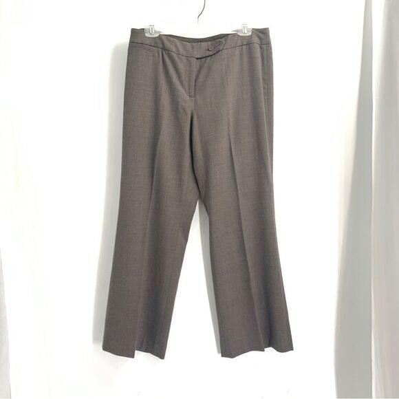 Ann Taylor Pants - Ann Taylor Petites Size 12 Light Brown Lined Wool Trousers Career Wear